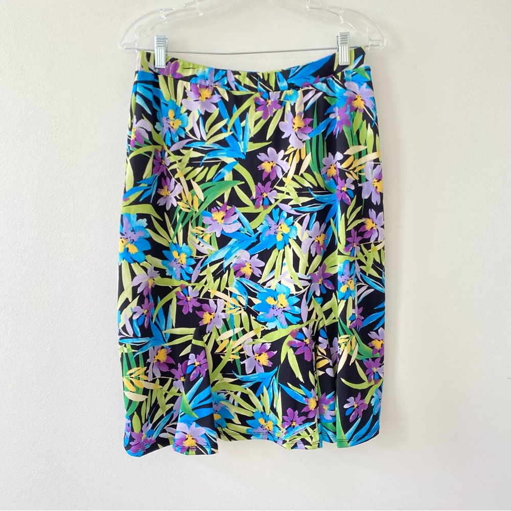 NY Collection Women’s Floral Multicolor Skirt